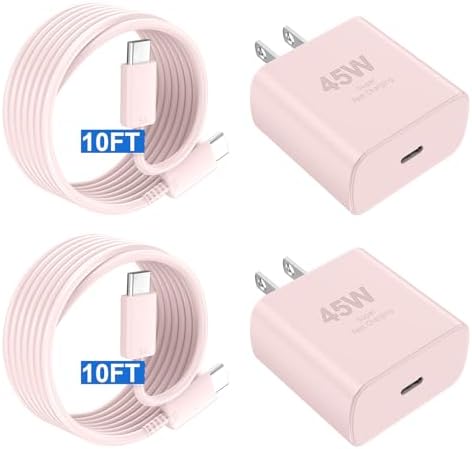 45 W USB-C Super Fast Charger for i Phone 16 & Galaxy Devices – Includes 6.6 FT Type-C Cable for Flexible Power Solutions – Compact & Portable Design for On-the-Go Charging – Advanced Safety Features for Device Protection – Ideal for Rapid Power Demands and Enhanced Device Longevity
