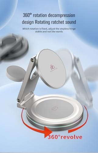 Revolutionize Your Charging Experience with the Rod & Go 3-in-1 Magnetic Wireless Charger – Compact Foldable Dock for i Phone, Apple Watch, and Air Pods – Fast, Mag Safe-Compatible Power Station for On-the-Go Convenience and Enhanced Device Compatibility