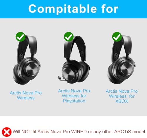ELZO Cooling Gel Earpads for Steelseries Arctis Nova Pro Wireless – Ultimate Comfort Upgrade with Enhanced Thickness & Superior Sound Isolation for Gamers and Audiophiles – Elevate Your Listening Experience with Premium Replacement Ear Cushions