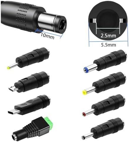Universal 6 V 1 A AC to DC Power Supply Adapter – Versatile Converter for LED Lights, Networking, and Audio Devices – Compact Global Voltage Support (100-240 V) with 5.5 mm x 2.5/2.1 mm Connector – Durable Transformer for Superior Device Efficiency and Longevity