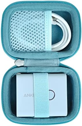 Khanka Protective Hard Case for Anker 45 W Wall Charger & 20 W Portable Charger – Ultimate Travel Companion for Anker 521 Power Bank (Power Core Fusion) – Lightweight Shockproof Design, Modern White Finish, Secure Zipper Closure for Enhanced Portability and Device Safety