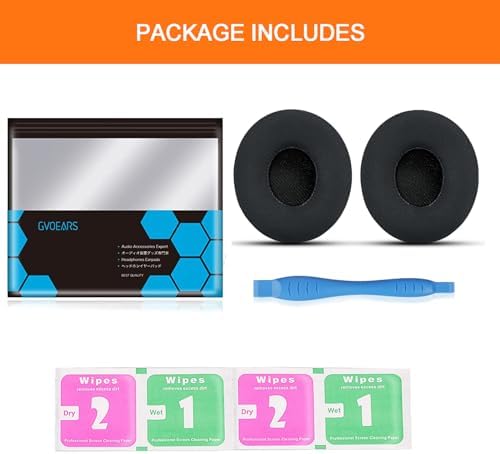 Upgrade Your Beats Solo 2 & 3 Experience with GVOEARS Premium Thicker Memory Foam Ear Pads – Exceptional Comfort & Noise Isolation, Durable 3 M Adhesive for Secure Fit, Stylish Grey Cushions for Enhanced Audio Performance and Long-Lasting Use – Perfect Headphone Accessories for Wireless & Wired Models