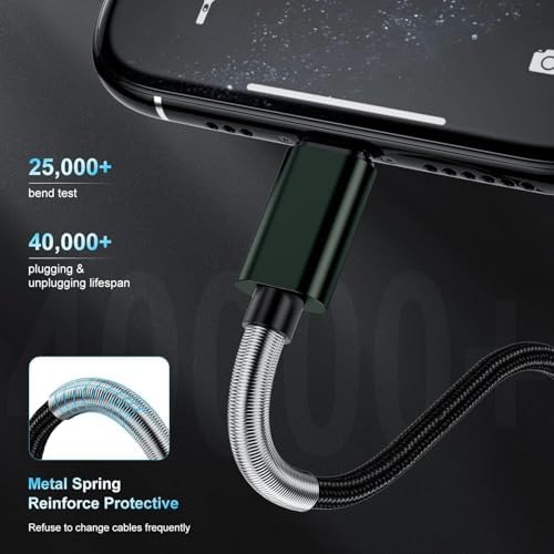 10-Foot Apple MFi Certified USB C to Lightning Charging Cable – Dual Pack High-Speed i Phone Charger for 14/13/12 Series and i Pad – Durable Long Charging Cord for Ultimate Convenience and Flexibility