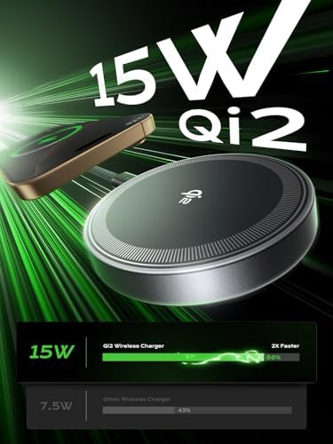 THREEKEY Qi2 15 W Magnetic Wireless Charging Hub – Ultimate Adjustable Charging Station for i Phone 16-12 Series & Air Pods with Dual-Sided Magnetic Grip, 180° Rotatable Design, and Sleek Space-Saving Aesthetics for Effortless Home and Office Power Solutions