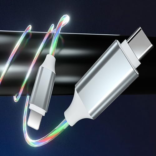 USB C to USB C Cable 3A Light Up C to C Cable LED C to Type C Fast Charging Cord for Samsung Galaxy S23 S22 S21 S20 Ultra, i-Phone 15 16, iPad mini Pro Air(6.6FT,Green) – Enhanced Compatibility and Speed