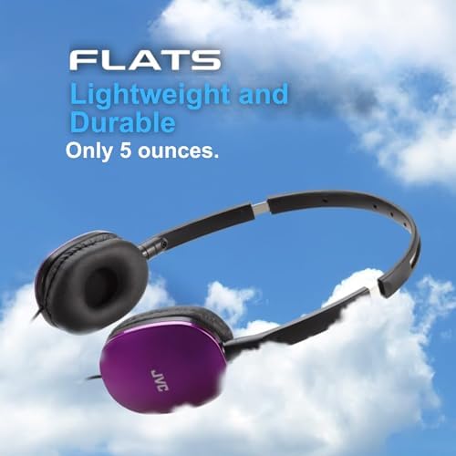 JVC Flats Foldable On-Ear Wired Headphones – Exceptional 30 mm Audio Drivers for Immersive Sound Quality – Ultra-Soft Comfort Ear-Pads for Prolonged Wear – Robust Steel Headband for Durability – Lightweight & Travel-Friendly Design Ideal for Gaming, PC, and Laptops – Enhanced Compatibility with 3.5 mm Slim Plug – Enjoy Deep Bass and Superior Noise Isolation for Extended Listening Sessions
