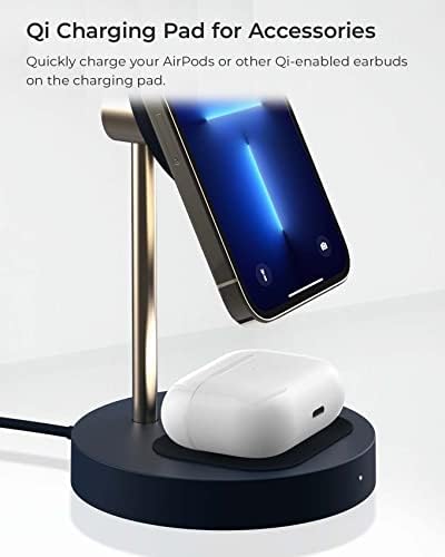 Upgrade Your Charging Game with the i Ottie i ON Wireless Duo Charger – Google-Certified Dual Power Hub Featuring 10 W Smartphone Stand & 5 W Accessory Pad for Effortless Qi Charging of Pixel Devices, Stylish Dark Grey Finish Enhances Any Space – Complete with Power Cable & Adapter for Instant Setup and Optimal Performance