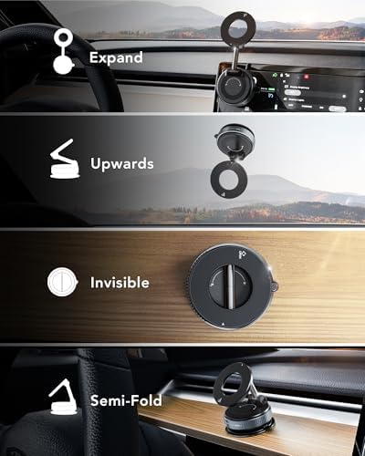 Revolutionize Your Hands-Free Experience with the 360° Foldable Magnetic Phone Holder – Versatile Suction Cup Mount for i Phone 16/15/14/13, Ideal for Cars, Gyms, Mirrors & Tiles – Ultimate Stability and Convenience for Active Lifestyles