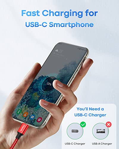 Ultra-Durable 16 ft USB C to USB C Cable – High-Speed PD Charging Cord with Braided Design, Ideal for Samsung Galaxy S21, Pixel, i Pad Pro 2020 & More – Unmatched Length for Ultimate Convenience and Performance