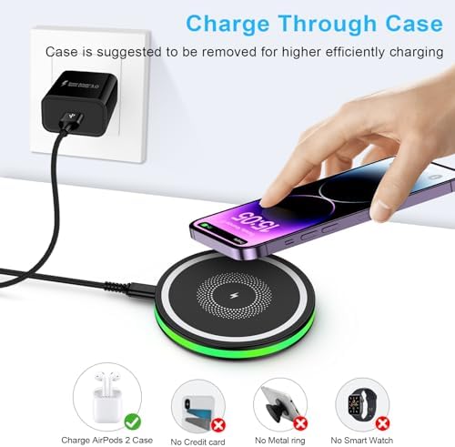 15 W Fast Wireless Charger for Samsung & i Phone – Universal Qi Charging Pad for Galaxy S25 Ultra, S24, S23, S22, S21, S20, S10 & i Phone 16 Pro Max, 15, 14, 13, 12 – High-Speed Charging with Intelligent Protection – Slim, Portable Design for Travel – Includes USB-A to USB-C Cable – Safe Overnight Charging for All Qi-Enabled Devices – Experience Up to 3 x Faster Charging with Smart Chip Technology – Ideal for Home, Office & On-the-Go Use – Compatible with Air Pods & Galaxy Buds – Perfect Gift for Tech Enthusiasts and Mobile Users