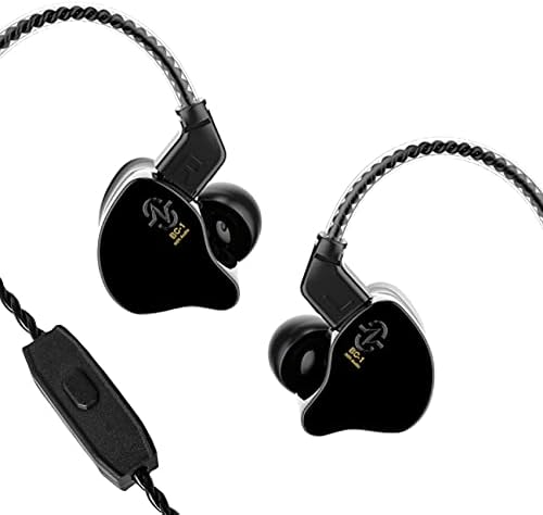 KZ ZSN PRO X Dual Driver Earbuds – Hi-Fi Stereo Headphones with Balanced Armature & Dynamic Driver, Ergonomic Comfort for Optimal Listening, Detachable Cable & Built-In Microphone, Perfect for Audiophiles & Everyday Use – Golden Finish