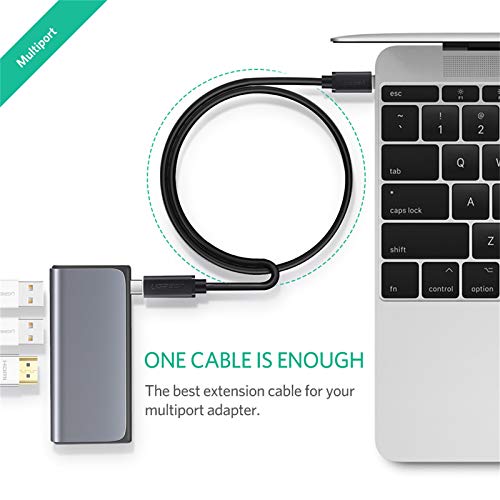 UGREEN 10 Gbps USB Type C Extension Cable – Fast Charging Adapter for Seamless Connectivity with Mac Book Pro, i Pad Pro, Dell XPS, Surface, and More – 1.5 FT High-Speed USB 3.2 Male to Female Extender for Enhanced Performance and Versatility