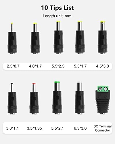 Universal 12 V 1.5 A Switching Power Supply Adapter – Reliable AC to DC Converter with 100-240 V Input, 18 W Output, and Multiple Compatible Tips for Versatile Device Powering