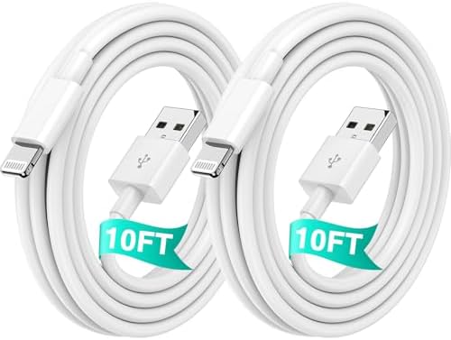 Enhanced Versatility 3 ft i Phone Charger Cable 2 Pack – Apple MFi Certified Lightning Cord for Fast Charging Compatibility Across i Phone Models 6 Plus to 14 – Durable Black Design for Everyday Use and Optimal Power Delivery