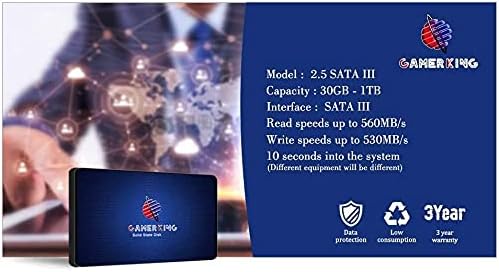 Transform Your PC with GAMERKING 64 GB SATA III Internal SSD – Unleash Blazing Fast 6 Gb/s Transfer Speeds for Superior Performance and Reliability in Laptops and Desktops – Compact 7 mm Design for Optimal Space Efficiency and Seamless Upgrades