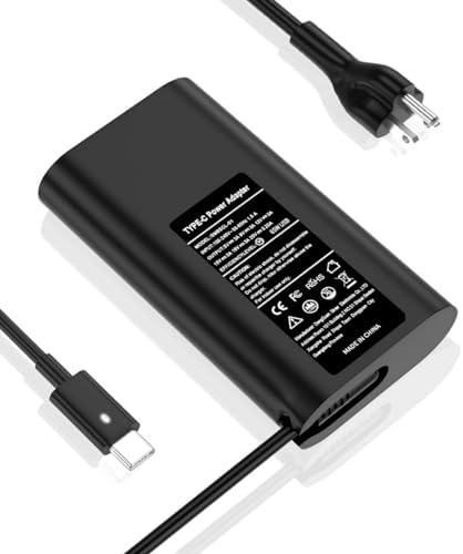 High-Speed 65 W USB-C Laptop Charger for Dell XPS 13, 15 & Latitude Series – Universal Compatibility, Fast Charging Power Adapter for Optimal Performance, Energy-Efficient Design, Works with Multiple Models Including 9380, 9550, 7420 and More – Essential Accessory for Professionals and Students