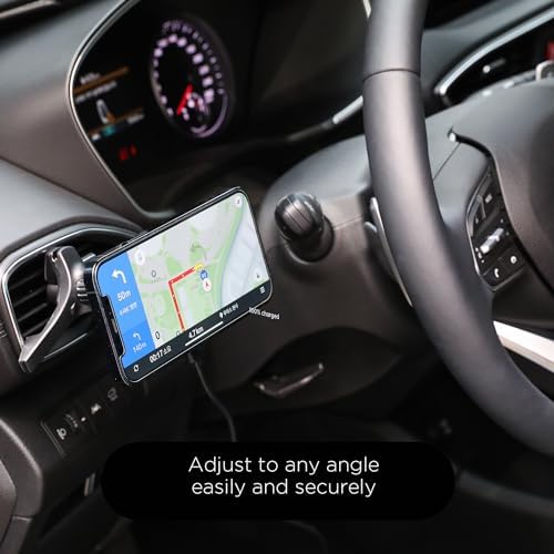 Mooas 15 W Fast Wireless Car Charger with Magnetic Air Vent Mount – Enhanced Stability, Built-in Cooling Fan, and Universal Compatibility for i Phone, Galaxy, LG – Effortless Charging Experience on the Go