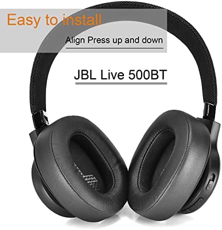 Upgrade Your JBL Live 500 BT Headphones with Premium Defean Earpads – Enhanced Noise Isolation Foam & Luxurious Soft Leather for Unmatched Comfort and Sound Quality (Gray) – Easy Installation for a Seamless Listening Experience
