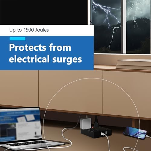 LIDER Ultra-Thin Flat-Face Outlet Extender with 3 Receptacles – Space-Saving Power Strip with 3 ft Cord, ETL-Listed for Safety, Sleek White Design for Modern Interiors – Perfect Solution for Enhanced Device Charging and Versatile Placement