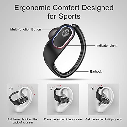 Mu Go Wireless Sports Earbuds – Advanced Bluetooth 5.0 Noise-Cancelling Headphones with 48-Hour Playtime, Deep Bass Sound, Waterproof Construction, and Comfortable Ergonomic Design for Active Lifestyles – Perfect for Workouts and Hands-Free Calls