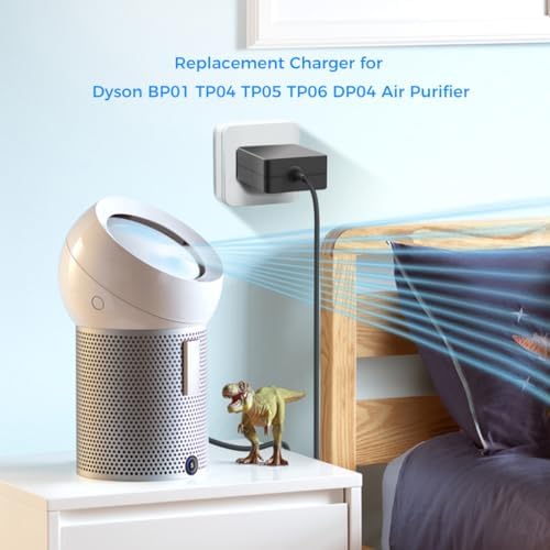 Dyson 20 V Air Purifier Power Adapter – Premium High-Efficiency Charger for BP01, DP04, TP04, TP05, TP06, TP07, TP09, TP10, PH01, PH02, PH03, PH04, PH09, HP04, HP06, HP07, HP09, AM09 – Reliable Replacement for Models 281831-05, 281831-06, 310415-20 – Enhance Your Air Quality Experience with Fast, Safe Charging for a Healthier Home Environment