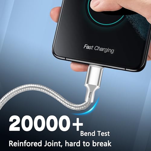 High-Speed 10 FT USB C to USB C Charger Cable – Durable Nylon Braided 3-Pack for Rapid 60 W Charging – Compatible with i Phone 15/16, i Pad Pro, Mac Book, Samsung & Google Devices – Sleek Black Design for Ultimate Flexibility and Reliability