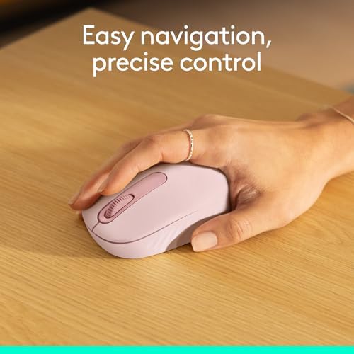 Logitech M196 Rose Bluetooth Wireless Mouse – Compact, Ambidextrous Design for Effortless Navigation on Laptops & Tablets, Exceptional 12-Month Battery Life, Smooth Tracking for PC and Mac Users, Perfect for Professionals on the Go