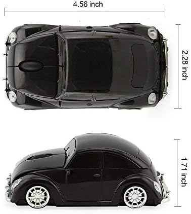 VW Beetle Wireless Sports Car Mouse – Fun & Functional 2.4 GHz Optical Mouse for Computers & Laptops, Ergonomic Design with LED Light, Glossy Finish, Perfect for Home & Office Use