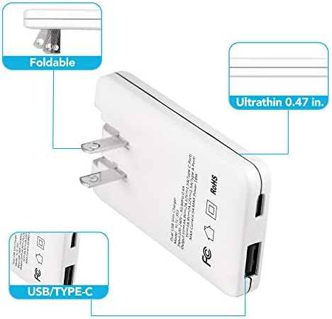 Ultra-Slim 30 W Fast USB C Charger for i Phone & Android – Foldable Travel Wall Plug for Swift Charging of i Phone 16 Pro Max, i Pad, Samsung Galaxy, Google Pixel & More – Compact & Lightweight Power Adapter with Safety Features for Everyday Use