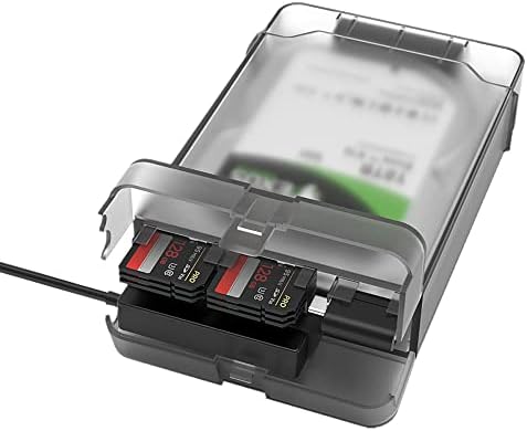 Transform Your Data Storage with the MAIWO 24 TB External Hard Drive Enclosure – Dual Compatibility for 3.5″ & 2.5″ SATA SSDs/HDDs, Lightning-Fast 6 Gbps USB 3.0 Transfer Speeds, Integrated SD Card Compartment & CD Box Reader for Effortless Access – Ideal Solution for Photographers and Professionals Seeking Reliable Backup and Retrieval