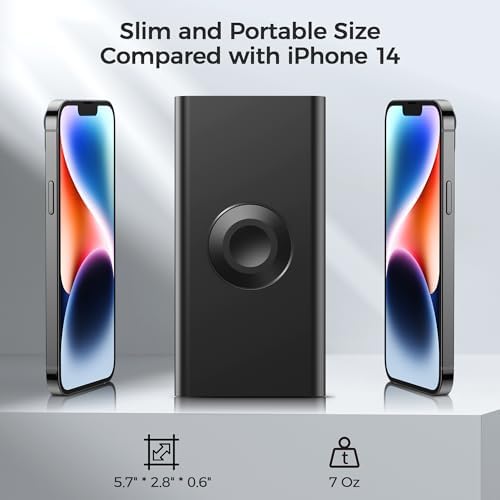 Ultimate Portable Charger with Built-in Cable for i Phone 14/13/12/11/XS Pro/Max – 10,000 m Ah Fast Charging Power Bank for Apple Watch and Samsung – Sleek, Compact, and Highly Compatible Power Bank for On-the-Go Charging