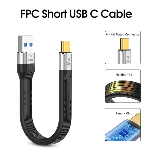 Ultra-Fast 8.5-Inch USB C Cable – Thunderbolt 4 Type-C C to C with 40 Gbps Data Transfer & 240 W PD Fast Charging – 8 K@60 Hz Video Output Compatible with i Phone 16 Pro Max, Mac Books & External SSDs – Perfect for Travel & Efficient Workspaces