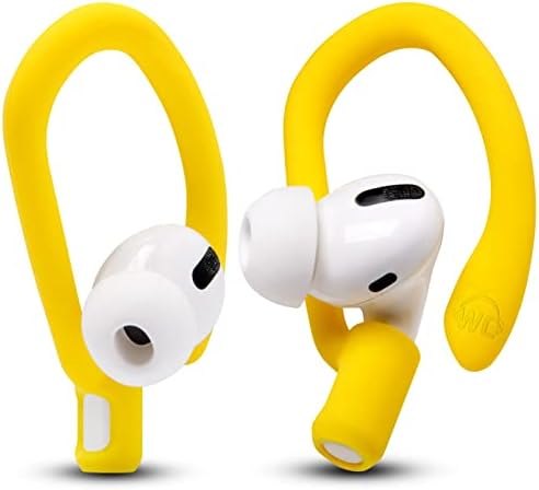 Patented WC Hook Z – Upgraded Over-Ear Hooks for Air Pods Pro 1, 2 & Air Pods 1, 2, 3 | Secure Fit Earbud Accessories with Unique Left & Right Design | Two Size Pairs Included | Winter White | Premium Quality by Wicked Cushions for Maximum Comfort and Stability