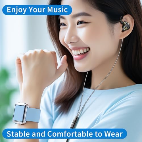 Premium Dual Driver Wired Earbuds with Microphone – Exceptional Noise Isolation for Sports & Daily Use, Enhanced Extra Bass Audio, Durable 1.2 m Tangle-Free Braided Cable, Ergonomic Secure Fit for Comfort During Workouts and Commutes