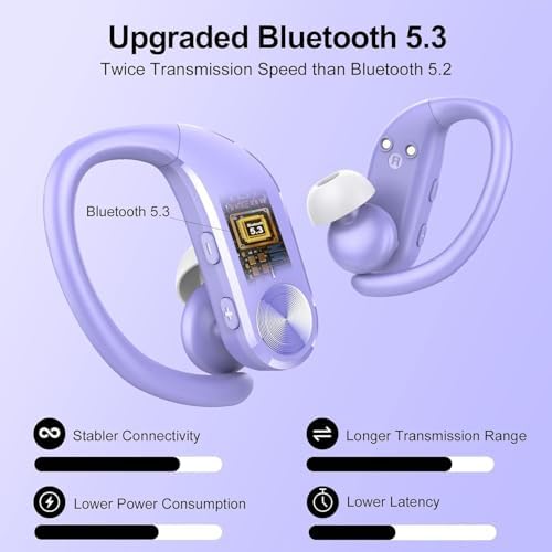 Transform Your Audio Experience with Cutting-Edge Bluetooth 5.4 Wireless Earbuds – Hi-Fi Stereo Sound with Advanced ENC Noise Cancellation – IP7 Waterproof for Ultimate Durability – 68-Hour Battery Life with Dual LED Display for Real-Time Monitoring – Perfect for Active Lifestyles and Everyday Connectivity