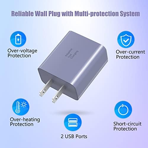 Costyle Dual Port USB Wall Charger – 3 Pack 30 W Quick Charge 3.0 Power Adapter for i Phone 12/11/XR/X/SE & Samsung Galaxy S9/S10/S20 – Compact Fast Charging Solution with Overheat Protection for Home & Travel