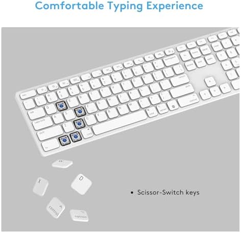 Sleek All-Aluminum Wired Keyboard for Mac – Full-Size USB-A & USB-C Connectivity, Ergonomic Design with Numeric Keypad for Enhanced Productivity on i Mac, Mac mini, Mac Book Pro & Air – Perfect Blend of Style and Functionality for Apple Users