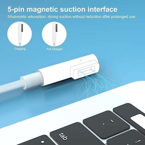 60 W Magnetic L-Type Power Adapter for 13-Inch Mac Book Pro & Mac Book – High-Performance Replacement Charger for Models A1181, A1185, A1278, A1342, A1184, A1330, A1344 – Lightweight Design for Ultimate Portability and Fast Charging Efficiency