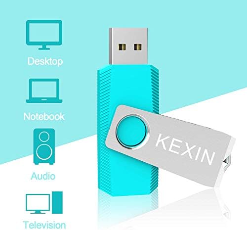 KEXIN 10 Pack 8 GB Swivel USB Flash Drives – Versatile Portable Storage with LED Indicator for Effortless Data Transfer and Enhanced Device Compatibility