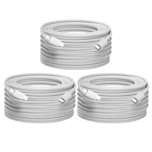 USB C Cable 20ft,C to C Cable Fast Charging 2 Pack,60W Extra Long Type C Cord Compatible with iPhone 16/15 Pro/15 Plus/16 Pro Max, iPad mini 6/ Pro 2021, Mac-Book Pro 2020, Samsung Galaxy S24,Switch – Enhanced Compatibility and Speed