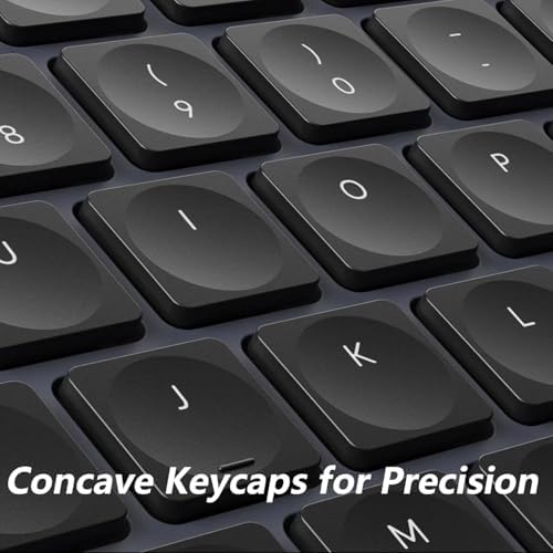 Keychron B6 Pro Ultra-Slim Wireless Keyboard – Triple-Mode Connectivity with Bluetooth 5.2, Lightweight Quiet Keys, Full Numeric Keypad for Enhanced Productivity on Mac & Windows – Sleek Space Gray Design for Modern Workspaces