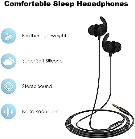 Hmusic USB-C Sleep Earbuds – Ultra-Comfortable Noise Isolation Earphones for Side Sleepers, Meditation, and Air Travel – Lightweight Silicone Design with Integrated Mic for Insomnia Relief and Ultimate Relaxation – Ideal for Enhanced Serenity and Peaceful Rest