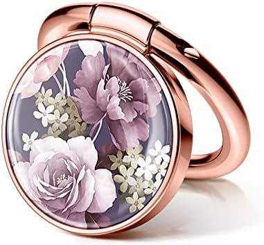 GVIEWIN Stylish Marble Phone Ring Holder with 360° Rotation for Ultimate Grip and Kickstand Functionality – Compatible with i Phone 16 Pro Max, 15 Plus, 14, 13, 12 Series & Galaxy S25/S24 Ultra – Elegant Flowing Sakura Design for Enhanced Safety and Usability