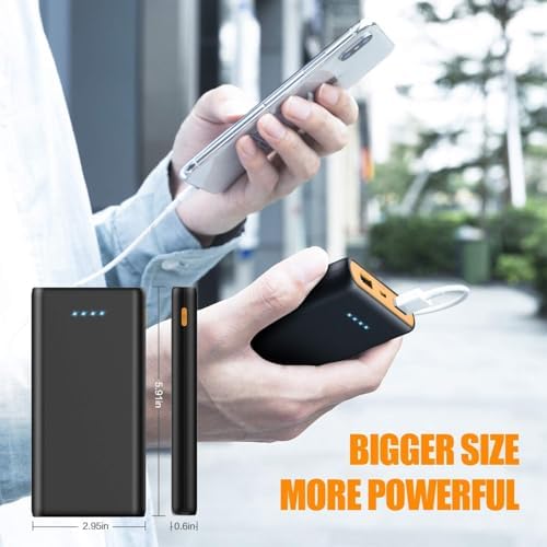 Maximize Your Power On-the-Go: 26800 m Ah Ultra-High Capacity Portable Charger with Dual USB Outputs for High-Speed Charging – Universal Compatibility with i Phone 16/15/14/13/12, Galaxy, Android & More – Lightweight & Safe External Battery Pack for Travel & Daily Use