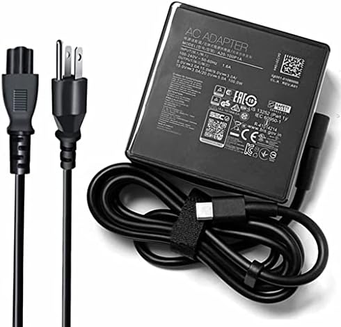 High-Efficiency 100 W USB-C Laptop Charger for Asus ROG Series – A20-100 P1 A Power Adapter for Flow X13, Z13, Zenbook Models – 20 V 5 A Fast Charging AC Power Supply with Enhanced Compatibility and Versatile Output Options for Ultimate Performance