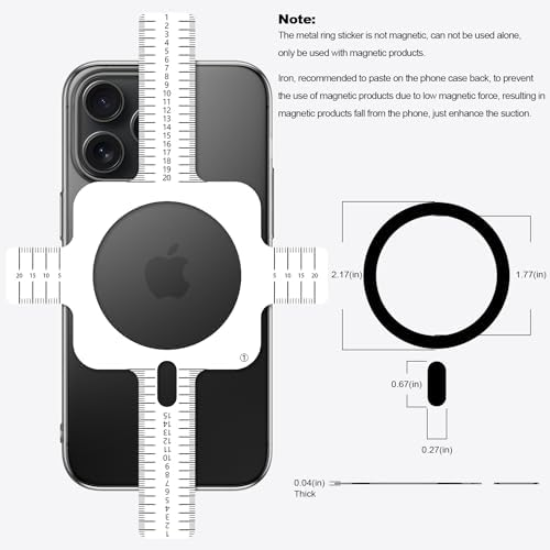 Universal Magnetic Charging Ring Kit – 2-Pack Mag Safe Stickers for i Phone & Galaxy Devices – Effortless Wireless Charging Conversion, Enhanced Speed, and Stylish Ti-Natural Design – Compatible with Pro Max, Mini, S24/S23 Models for Quick Power-Ups and Secure Connections – Elevate Your Charging Experience with Durable, Easy-to-Install Accessories