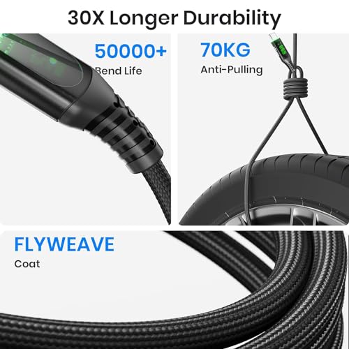 AICase 3-in-1 Magnetic Charging Cable – Retractable Fast Charging Solution for Type-C, Micro USB & i Phone Devices – Tangle-Free and Durable Design for Effortless Organization & Seamless Connectivity