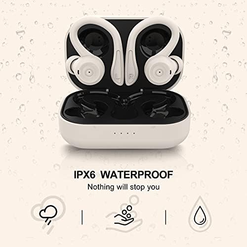 Ultimate Green Wireless Earbuds with Earhooks – Bluetooth 5.1 Noise Cancelling Sports Headphones, Waterproof Design for Secure Fit During Workouts, Compact Earphones for Enhanced Sound Quality and Durability