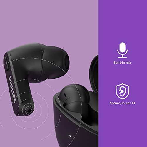 Philips T2206 True Wireless Earbuds – Compact Charging Case, IPX4 Water-Resistant Design, Enhanced Audio Mobility for Active Lifestyles, Rapid Pairing Technology, Secure Fit for Music Lovers and Fitness Enthusiasts