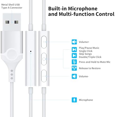 Magnetic USB C Earbuds for Samsung Galaxy S24 Ultra, S23 FE, S22, S21, A54, A53 & i Phone 16, 15 Pro Max – Noise Isolating Wired Headphones with Microphone and Volume Control for Enhanced Audio Experience – Perfect for Music Lovers and Professionals